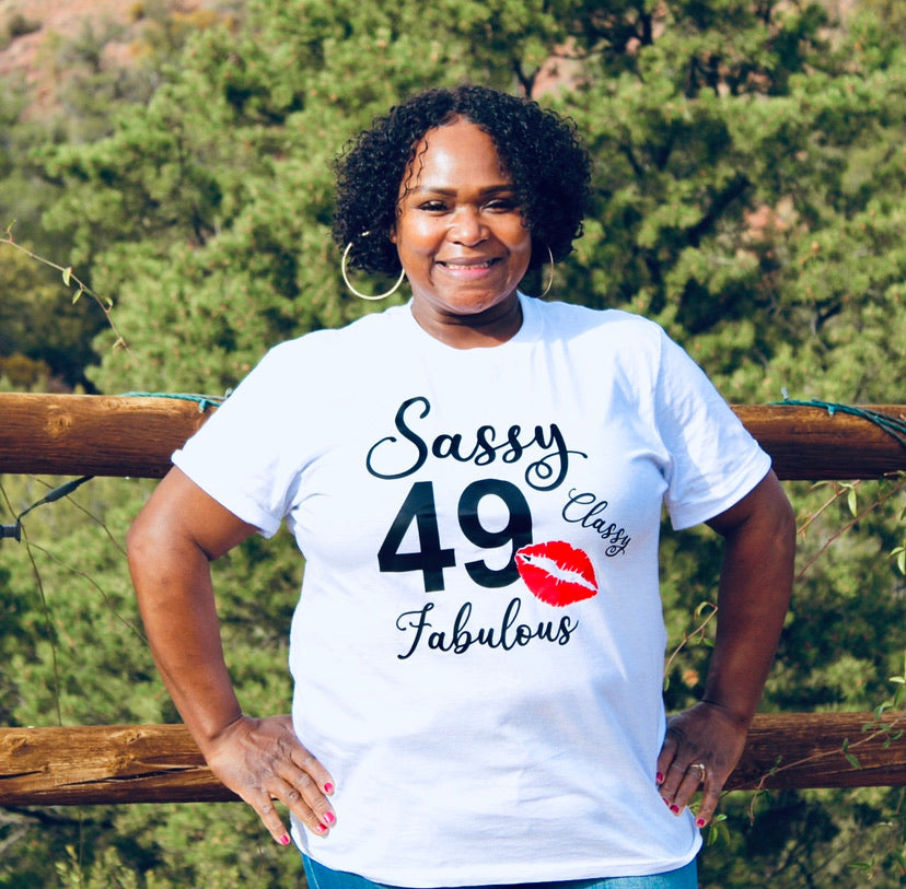 Sassy, Classy and Fabulous Age Short Sleeve T-shirt - Cultivate & Inspire