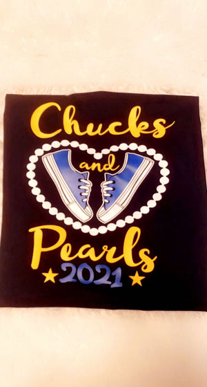 Chucks and Pearls Short Sleeve T-shirt - Cultivate & Inspire