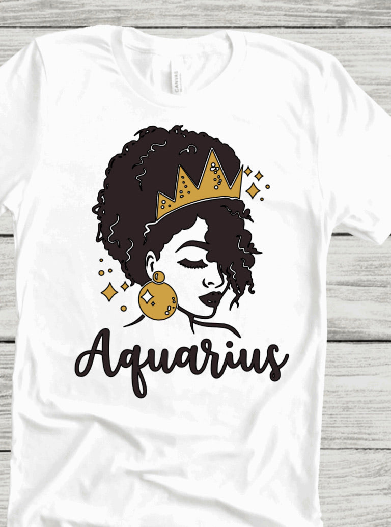 Aquarius Queen Short Sleeve T-shirt - Cultivate & Inspire