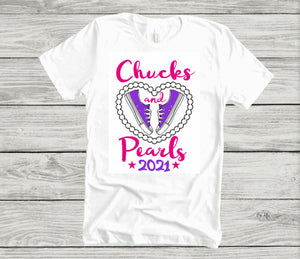 Chucks and Pearls Short Sleeve T-shirt - Cultivate & Inspire