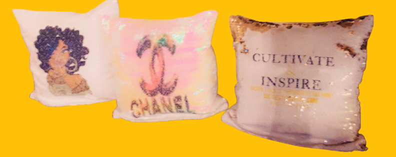 Custom Reversible Sequins Pillow Case - Cultivate & Inspire