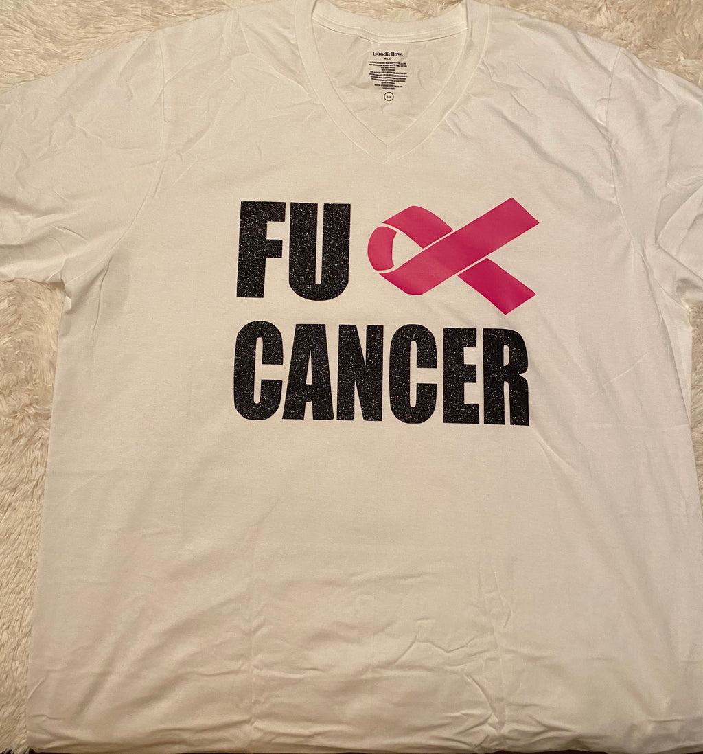 Fu🎀 CANCER custom 100% cotton T-shirt - Cultivate & Inspire